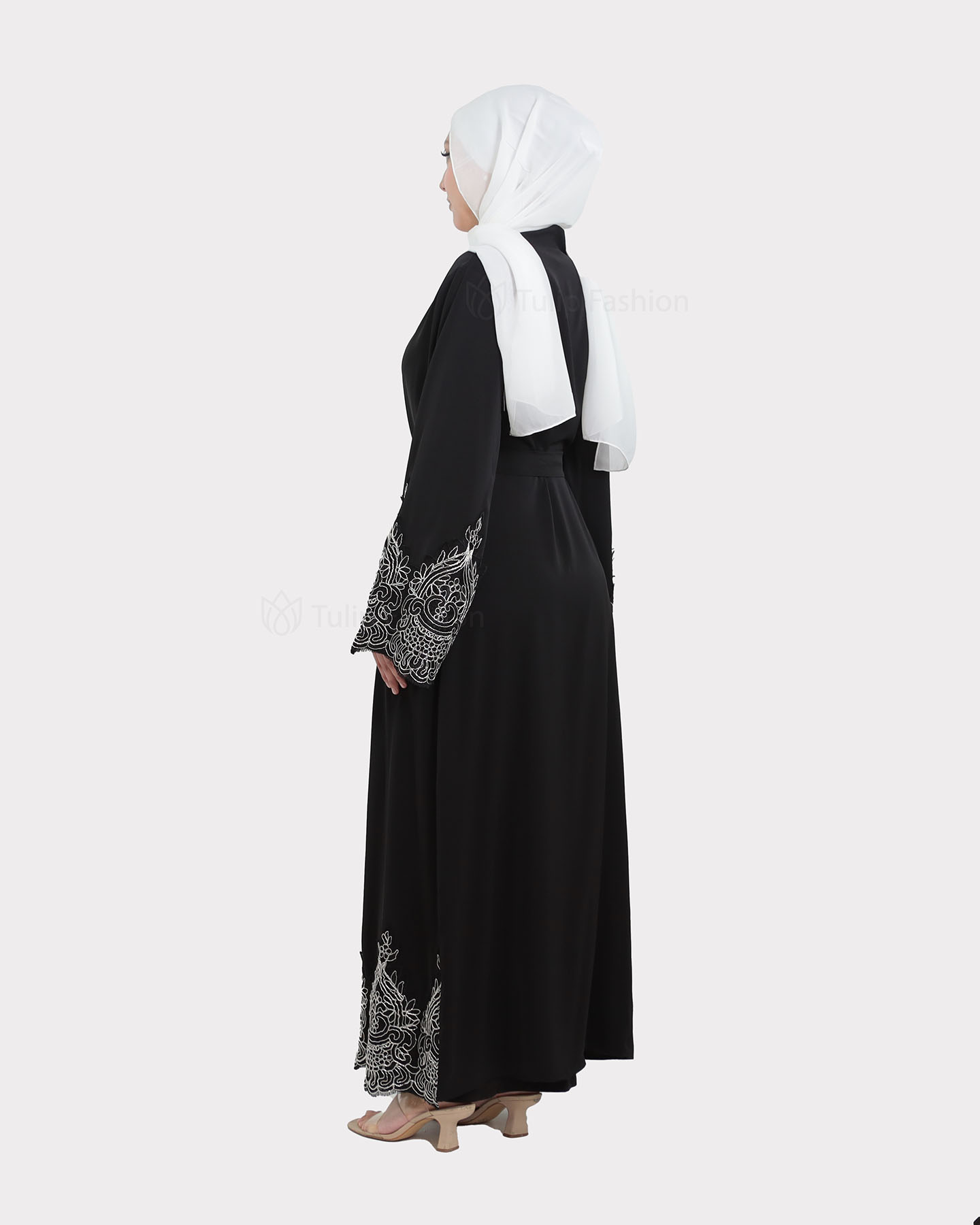 Open Abaya - Black - 3