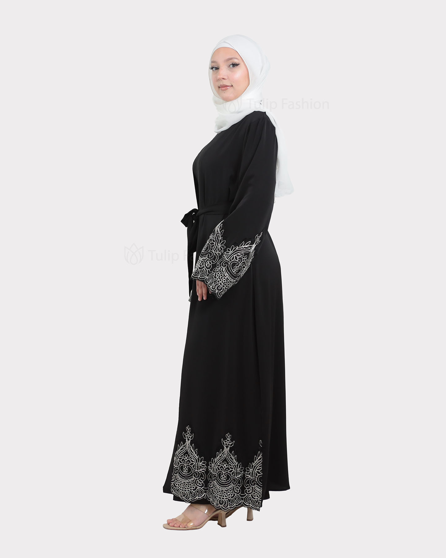 Open Abaya - Black - 2