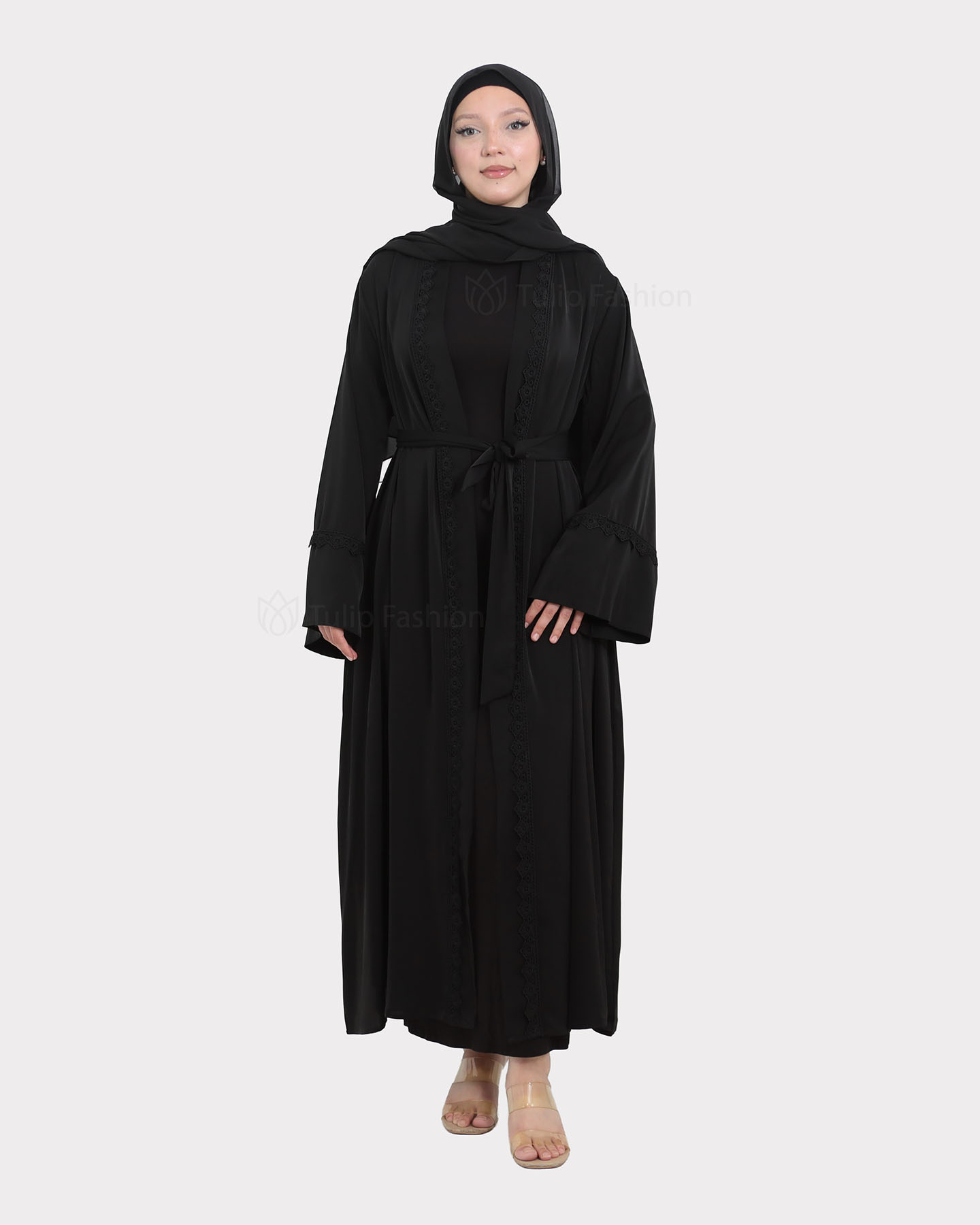 Open Abaya - Black