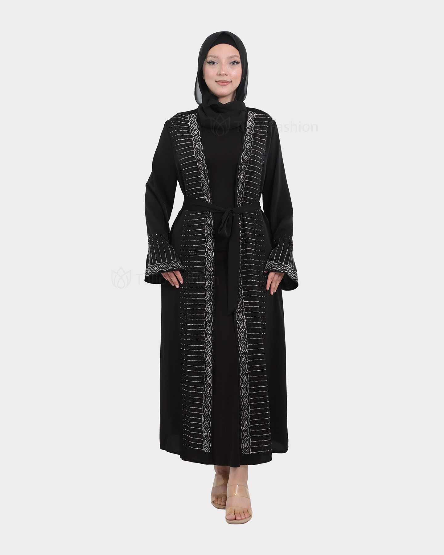 Open Abaya - Black