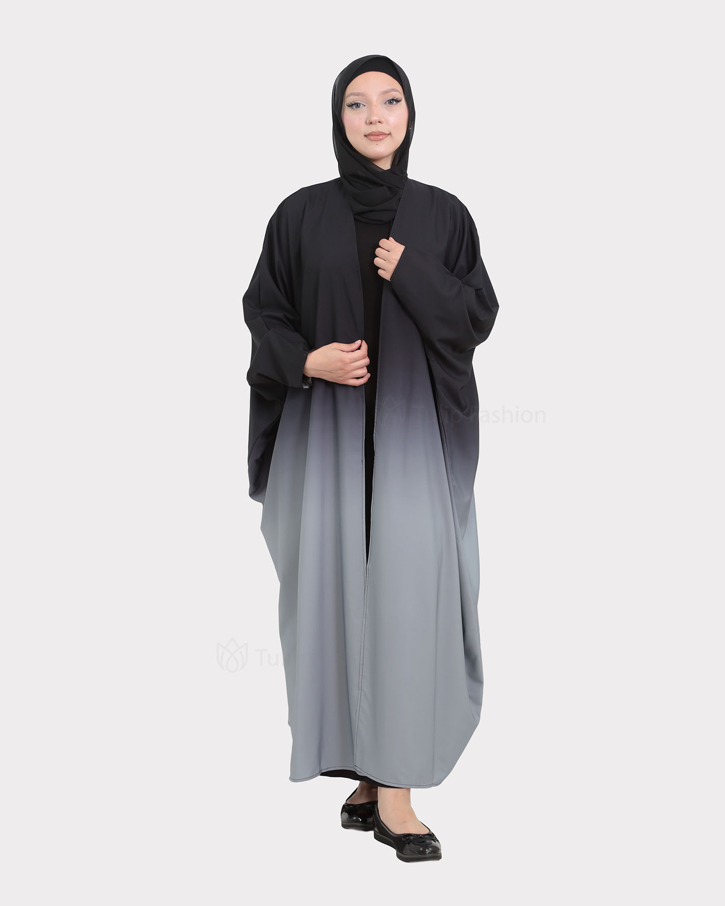 Open Butterfly Abaya - Black