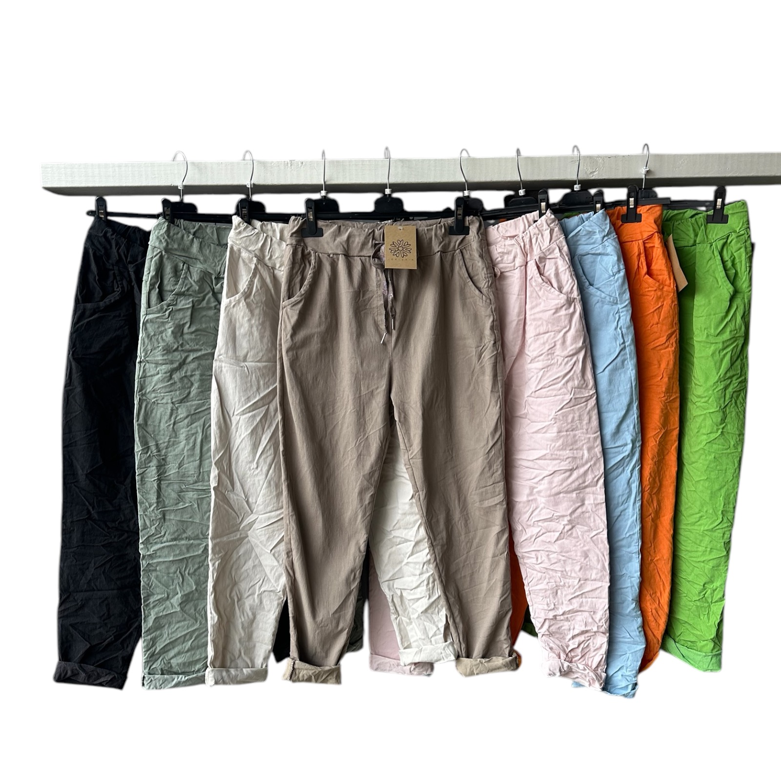 Cozy elastisk byxa - Taupe - 2