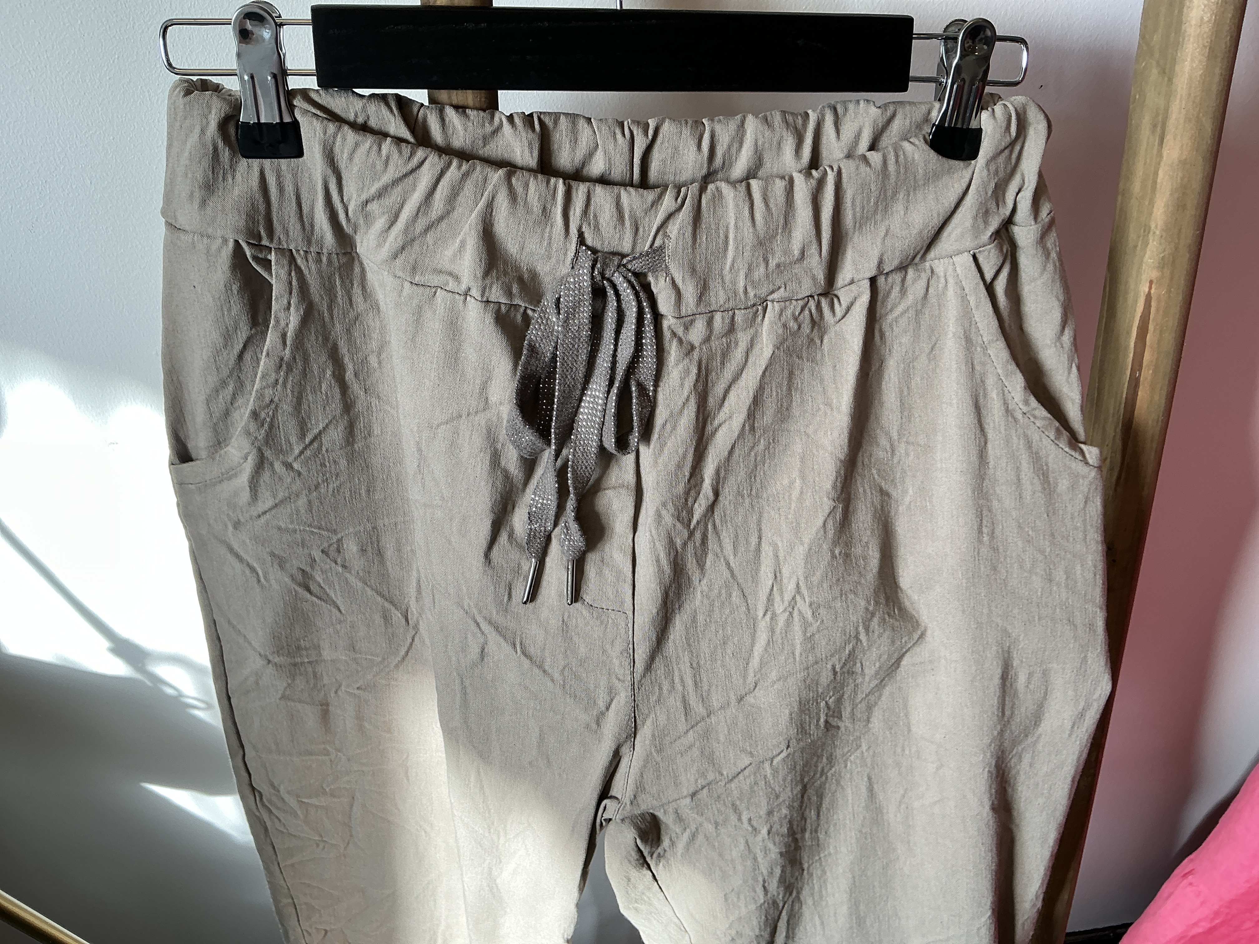 Cozy elastisk byxa - Taupe - 3