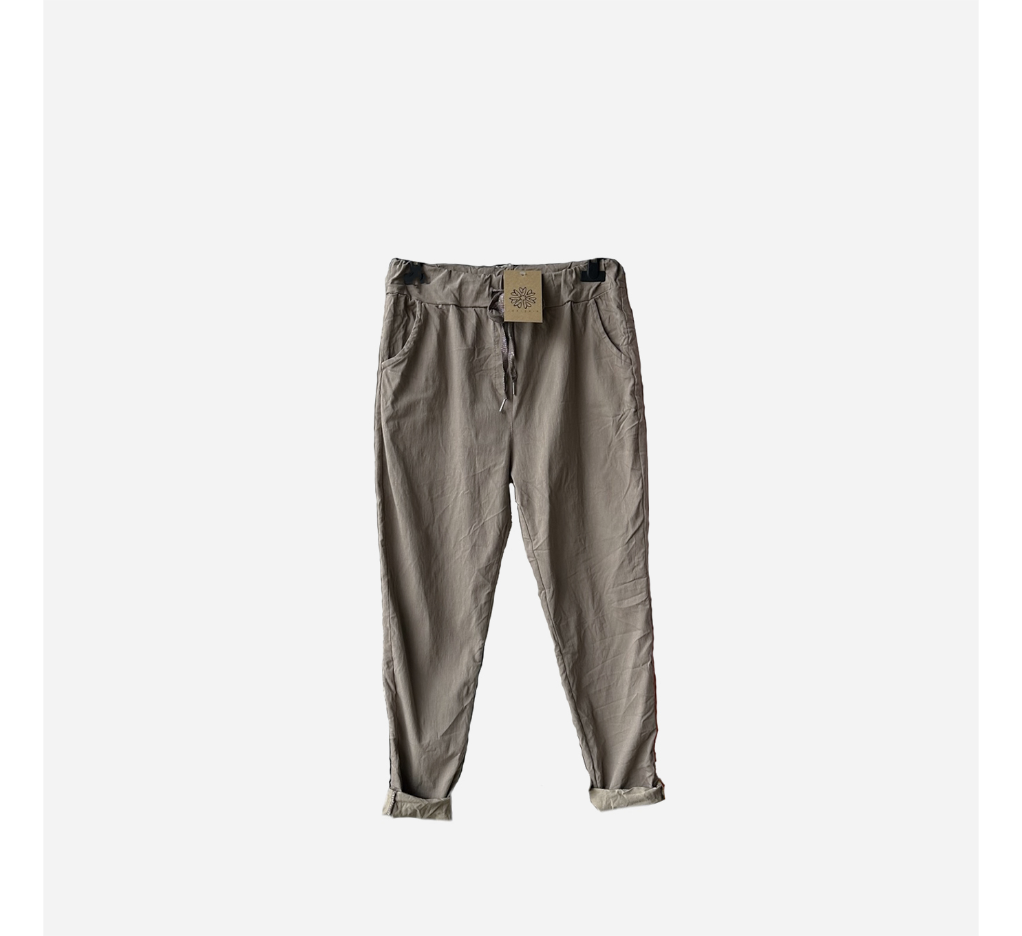 Cozy elastisk byxa - Taupe