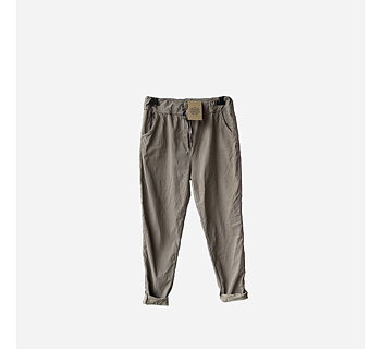 Cozy elastisk byxa - Taupe