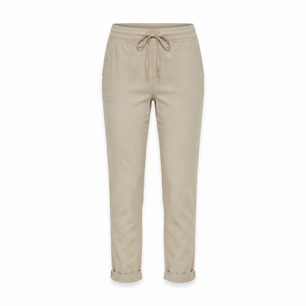 Cozy elastisk byxa - Taupe