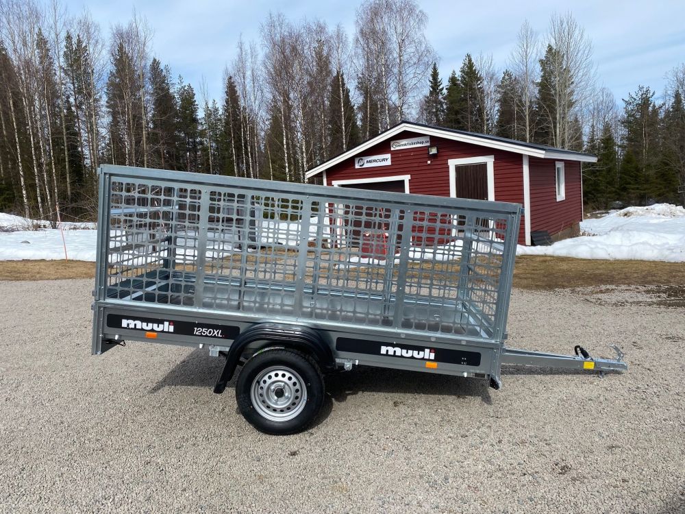 Nätgrindsvagn Muuli 1250XL + Nätgrind/Gallergrind 90cm (EU-Trailer/80 Km/h) - 2