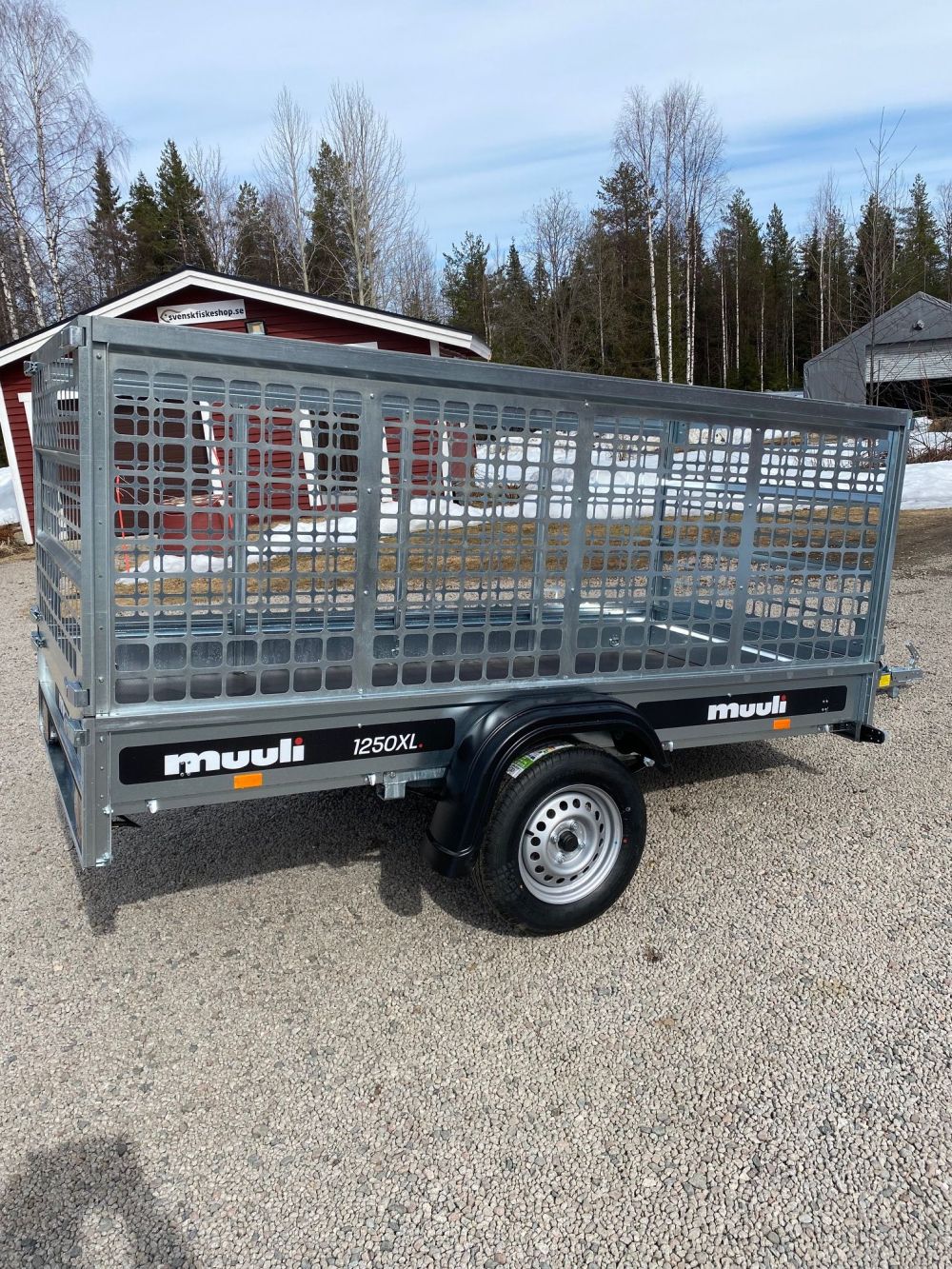Nätgrindsvagn Muuli 1250XL + Nätgrind/Gallergrind 90cm (EU-Trailer/80 Km/h) - 3