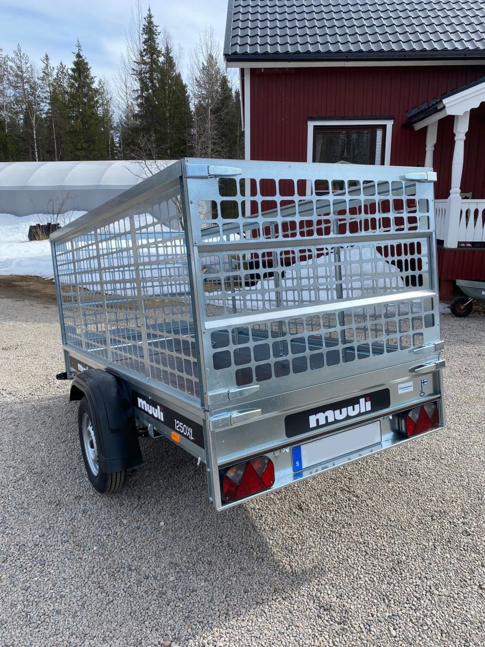 Nätgrindsvagn Muuli 1250XL + Nätgrind/Gallergrind 90cm (EU-Trailer/80 Km/h) - 4