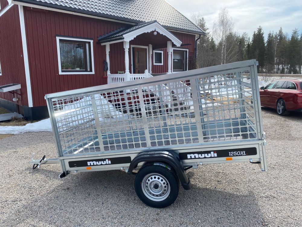 Nätgrindsvagn Muuli 1250XL + Nätgrind/Gallergrind 90cm (EU-Trailer/80 Km/h) - 5