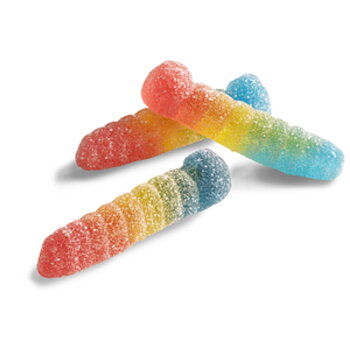 Regenbogen-Raupen - Regenbogen-Bonbons