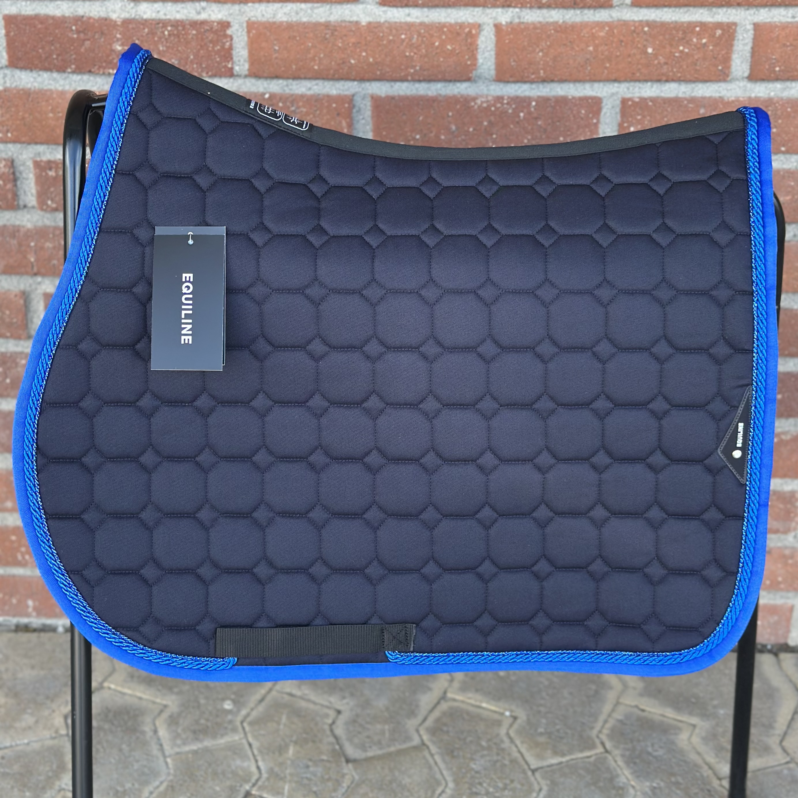 Equiline Octagon 2 flätor + kantband marint m royal blue