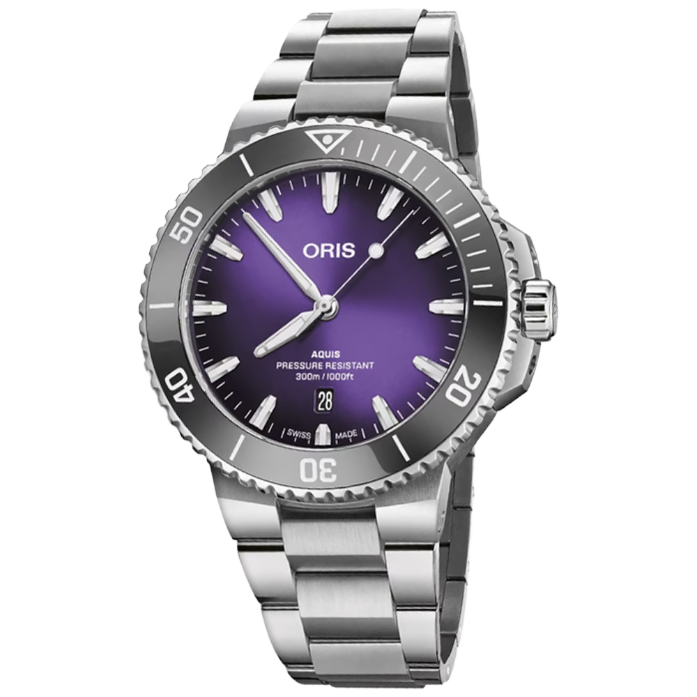 01 733 7789 4158-07 8 23 04PEB Oris Aquis Date Taste of Summer 43,5 lila