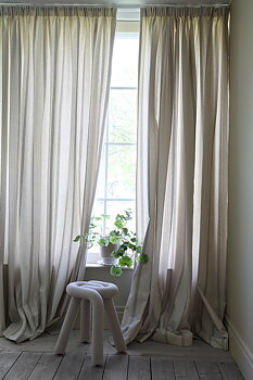 Gardin Ticking Stripe dubbel bredd Natur