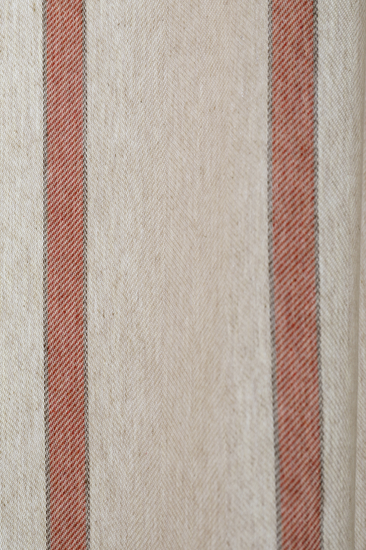 Gardin Ticking Stripe dubbel bredd Terracotta - 3