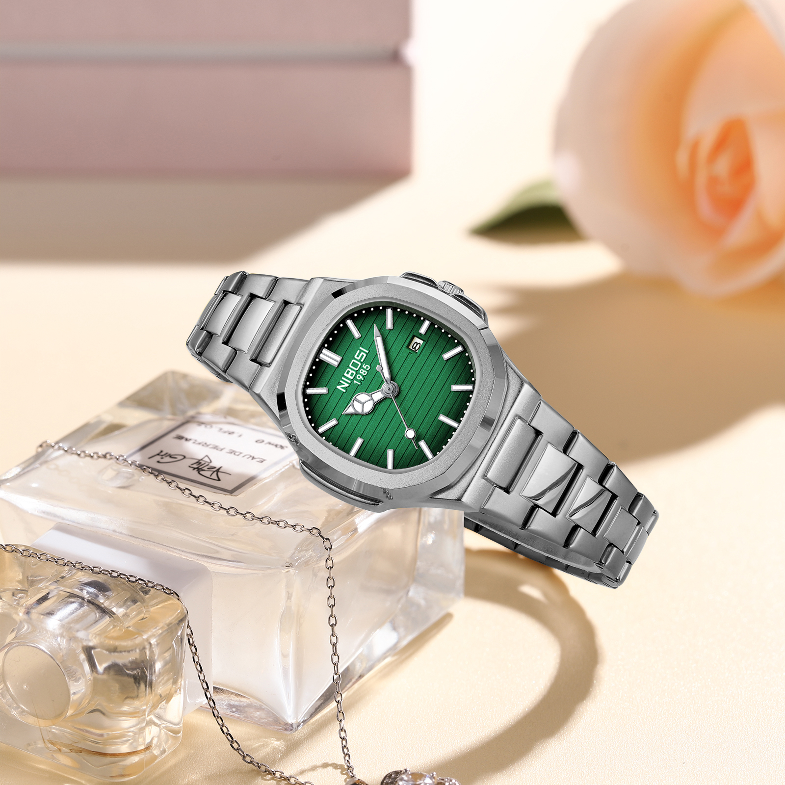 Nibosi Astronaut Ladies Silver Green - 4