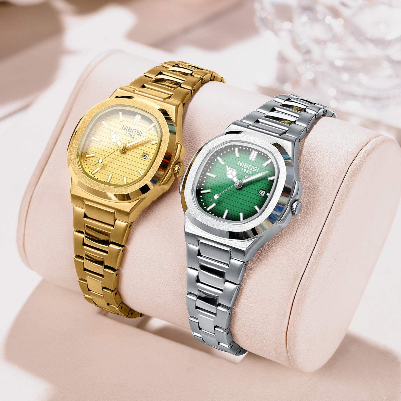 Nibosi Astronaut Ladies Silver Green - 7
