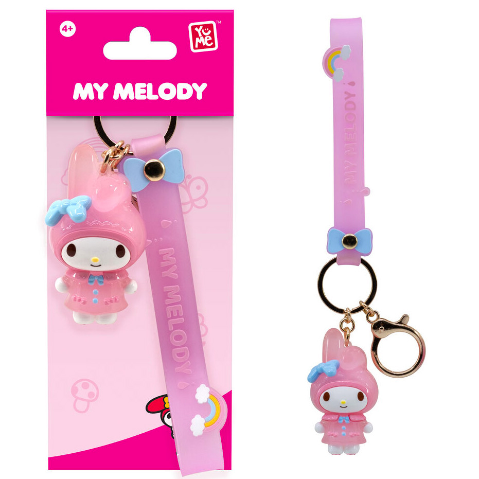 My Melody 3D nyckelring/bag charm - Raincoat Series