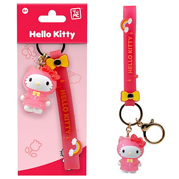 Hello Kitty and Friends 3D nyckelring/bag charm - Raincoat Series - Hello Kitty