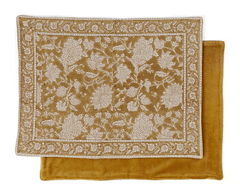 Chamois Table Tablets Linen Indian Rose Ochre - 2pack