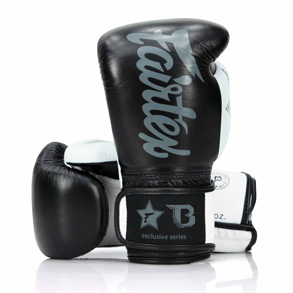 Fairtex Thaiboxhandske FXB Svart/Vit 12-16 oz