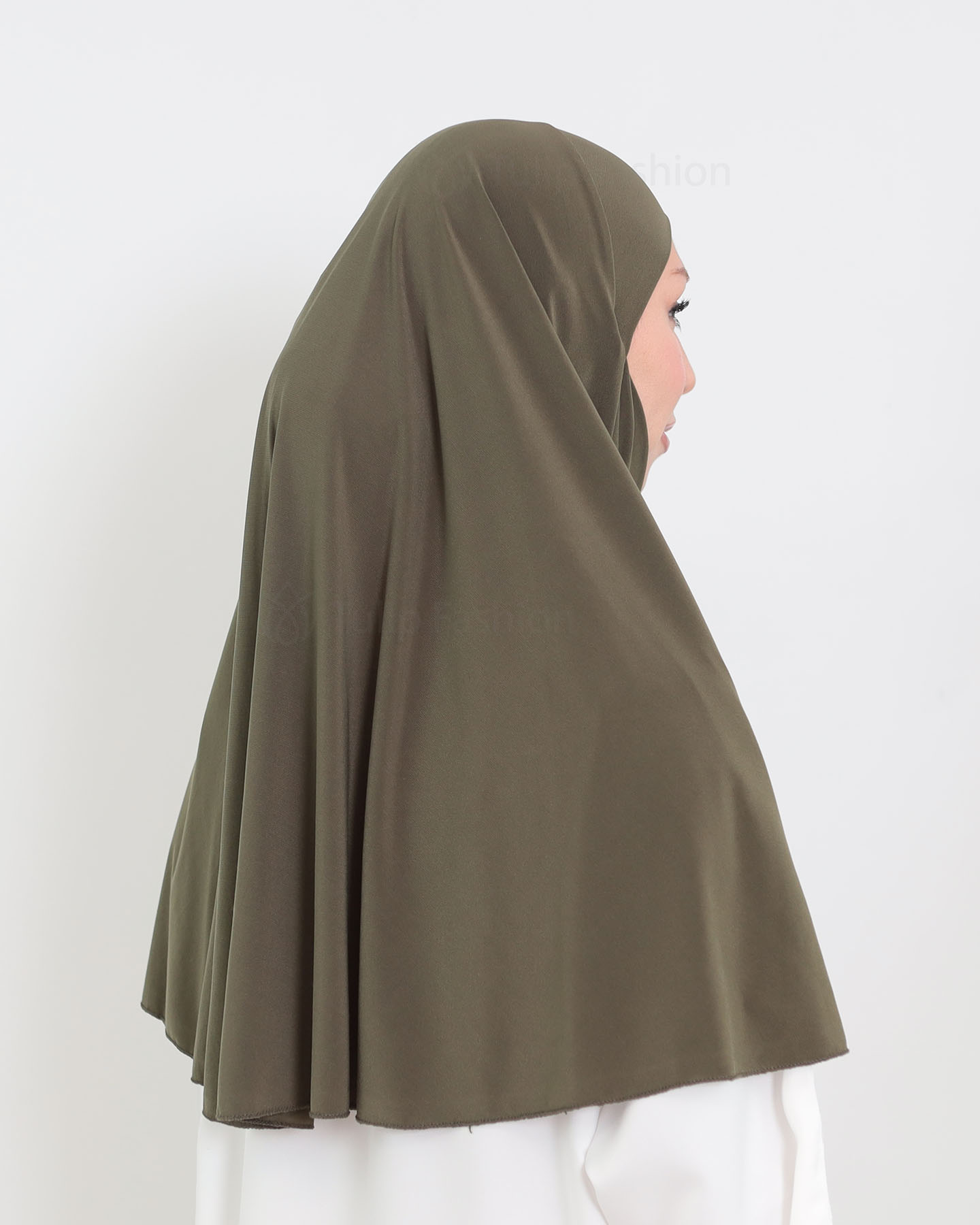 Hijab - Al Amira X-Large Lycra - Olive Green - 3