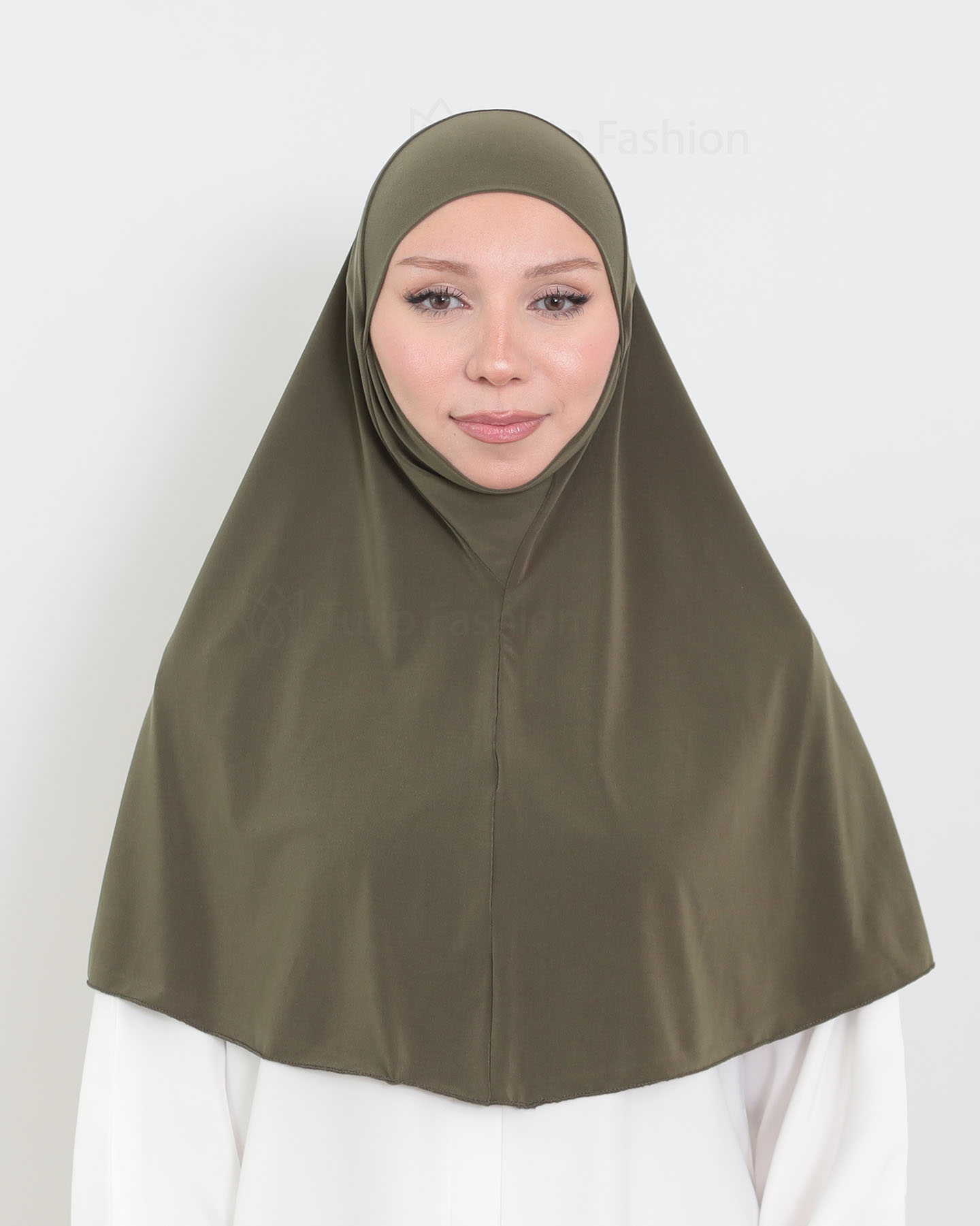 Hijab - Al Amira X-Large Lycra - Olive Green