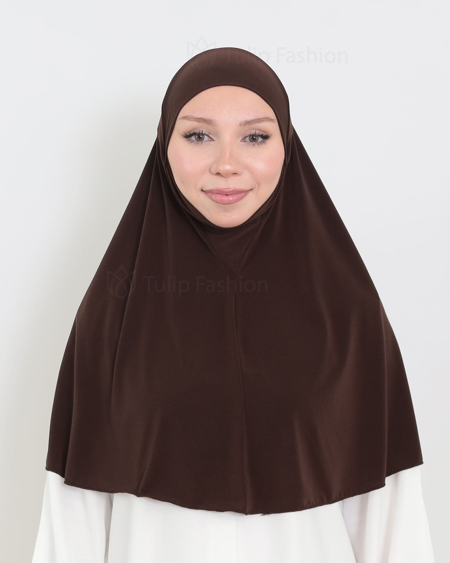 Hijab - Al Amira X-Large Lycra - Dark Brown