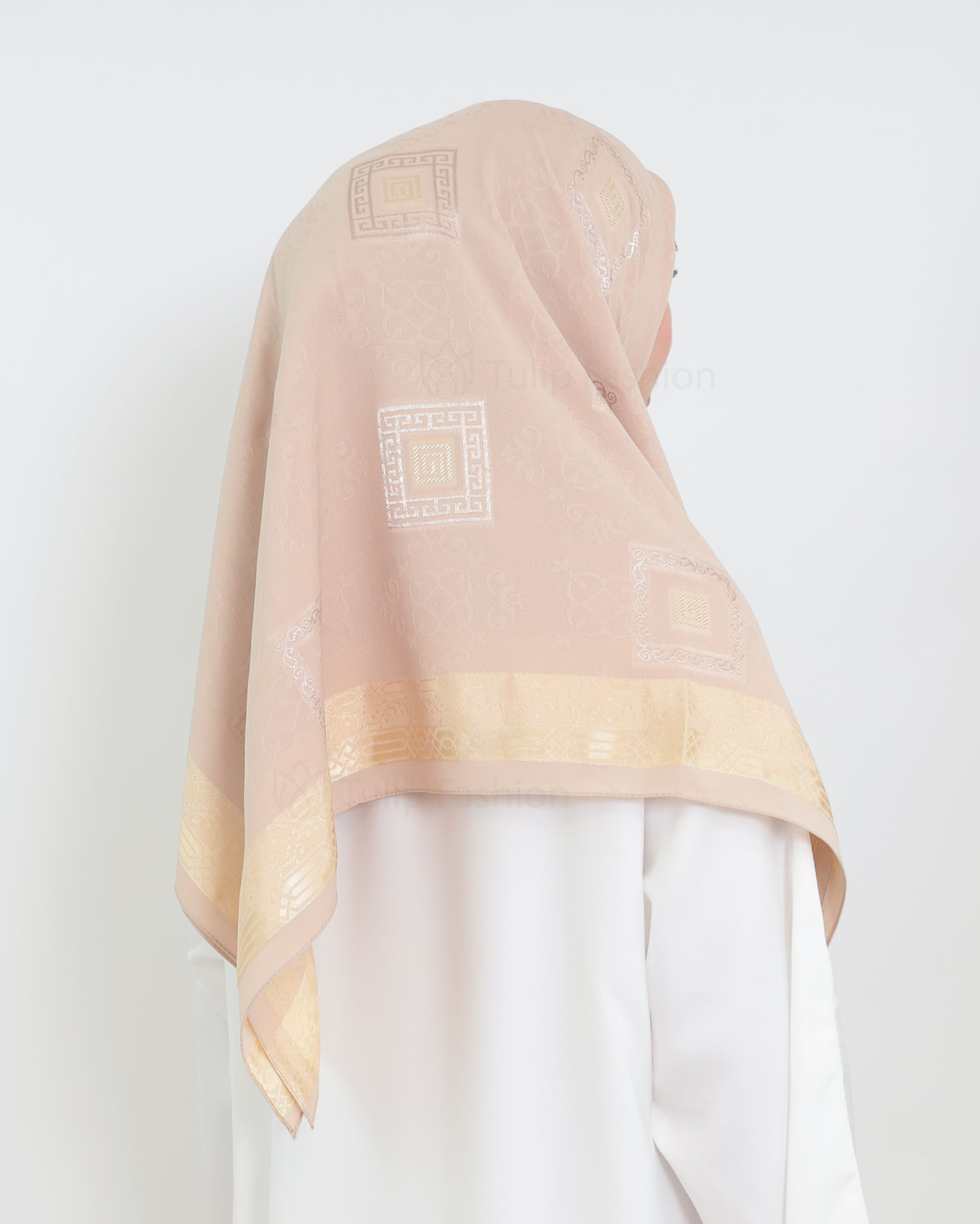 Hijab - Square Chiffon 120 cm - Beige - 7