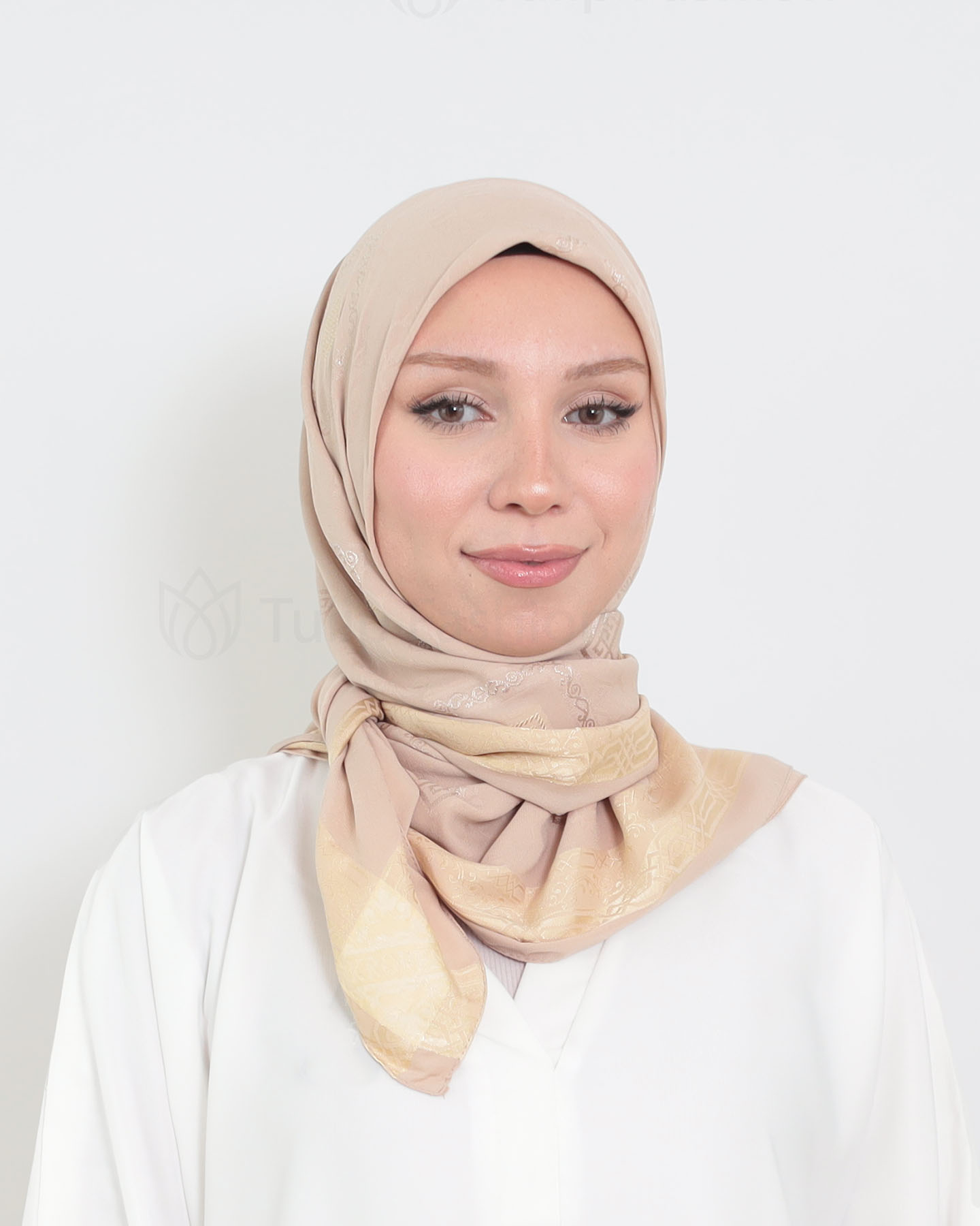 Hijab - Square Chiffon 120 cm - Beige - 2