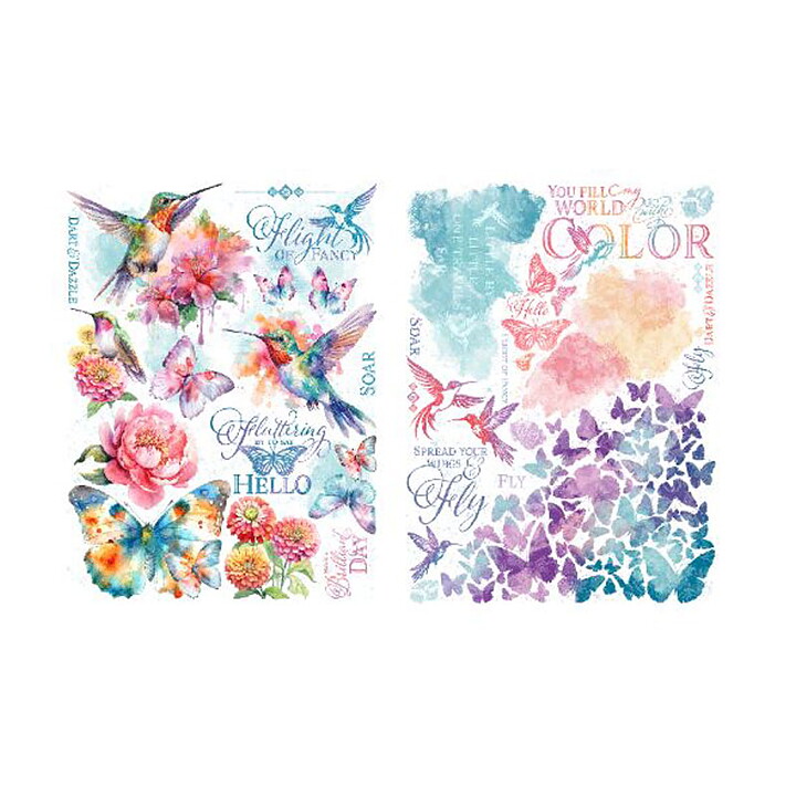 Graphic 45 Rub-Ons Transfer Set - Flight of Fancy