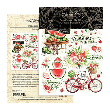 Graphic 45 Rub-Ons Transfer Set - Sunshine on my Mind