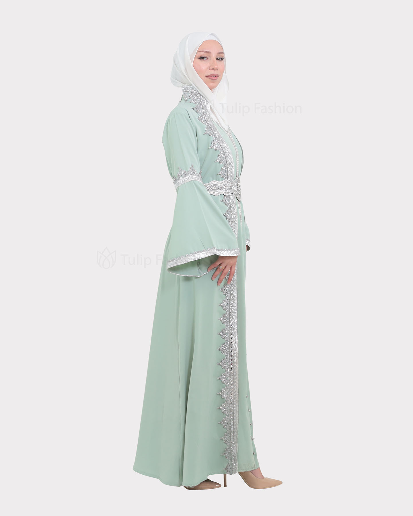 Abaya - Pistachio Green - 7
