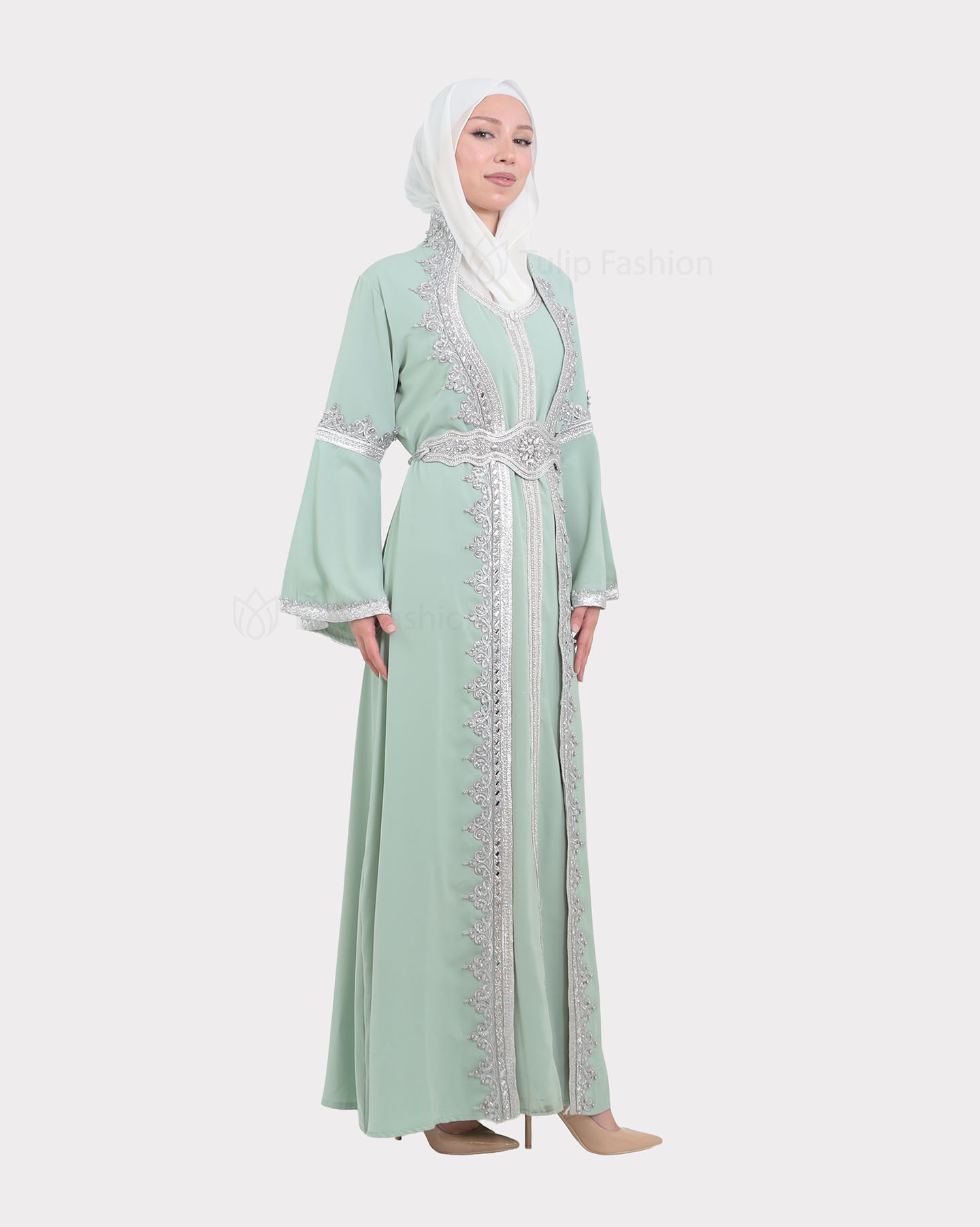 Abaya - Pistachio Green - 11