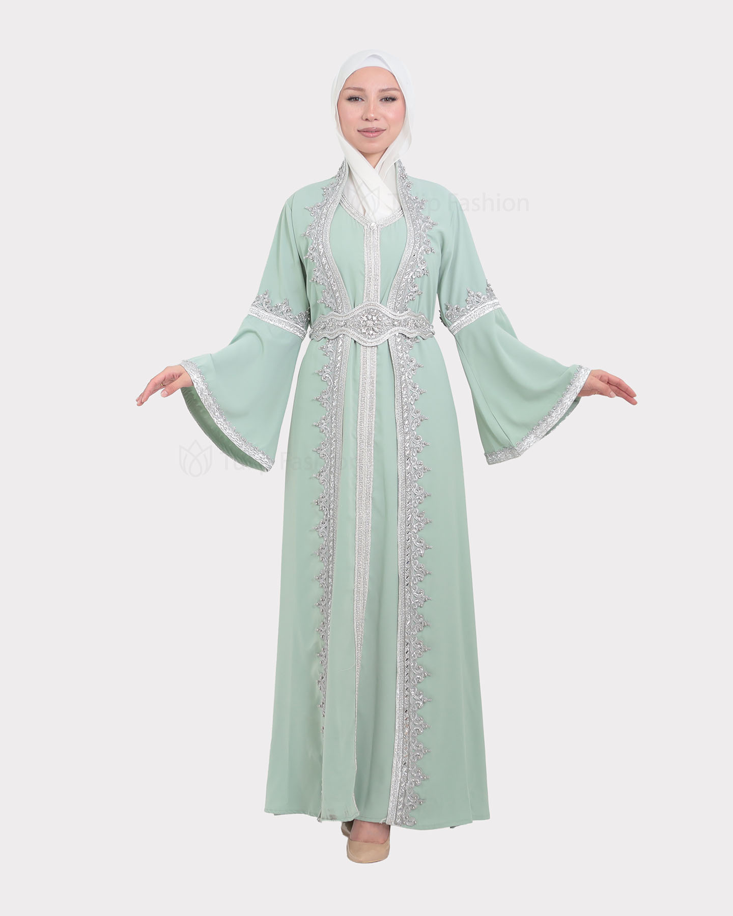 Abaya - Pistachio Green