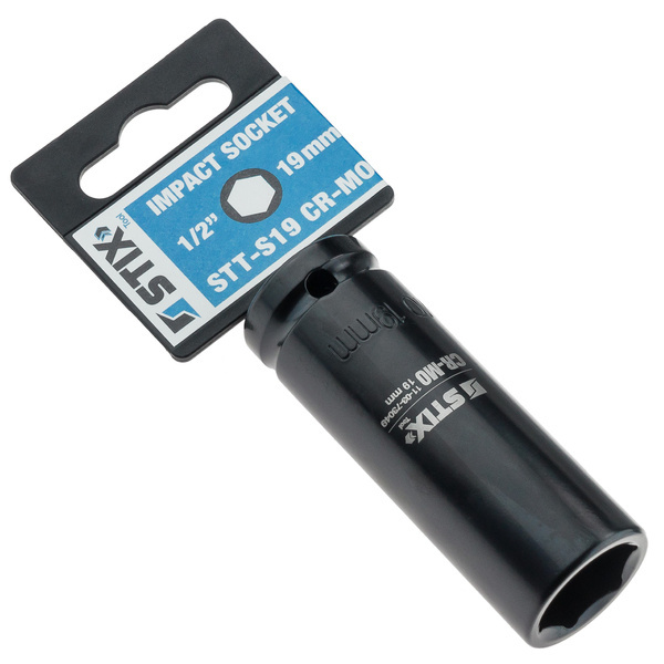 STIX Krafthylsa lång 1/2ˮ 19mm