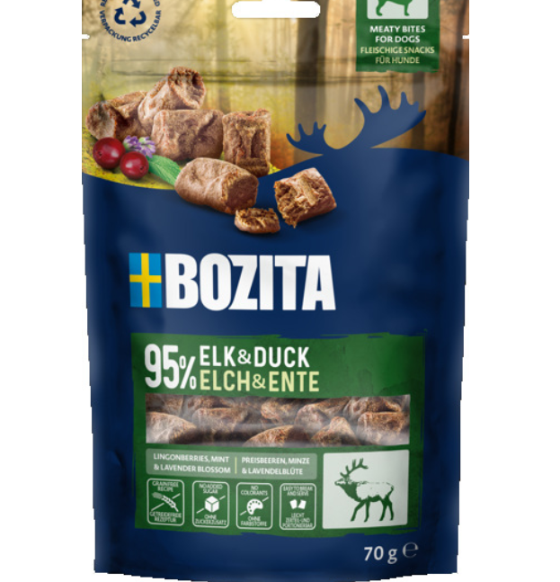 Snacks Meaty Bites Elk & Duck Hundgodis 70g