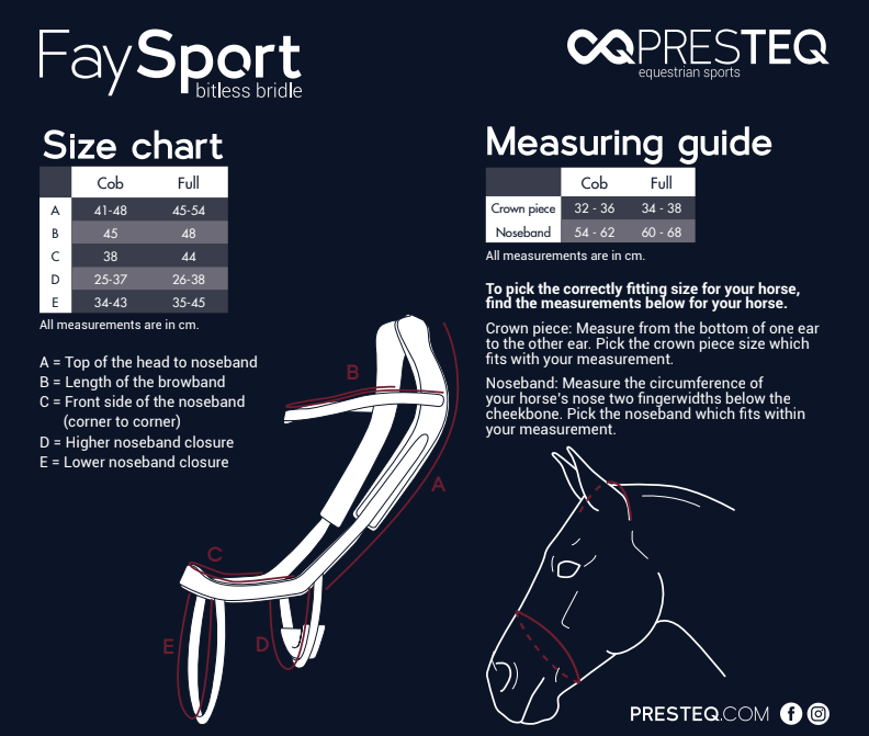 PresTeq FaySport Bitless Anatomical Bridle - Black - 9