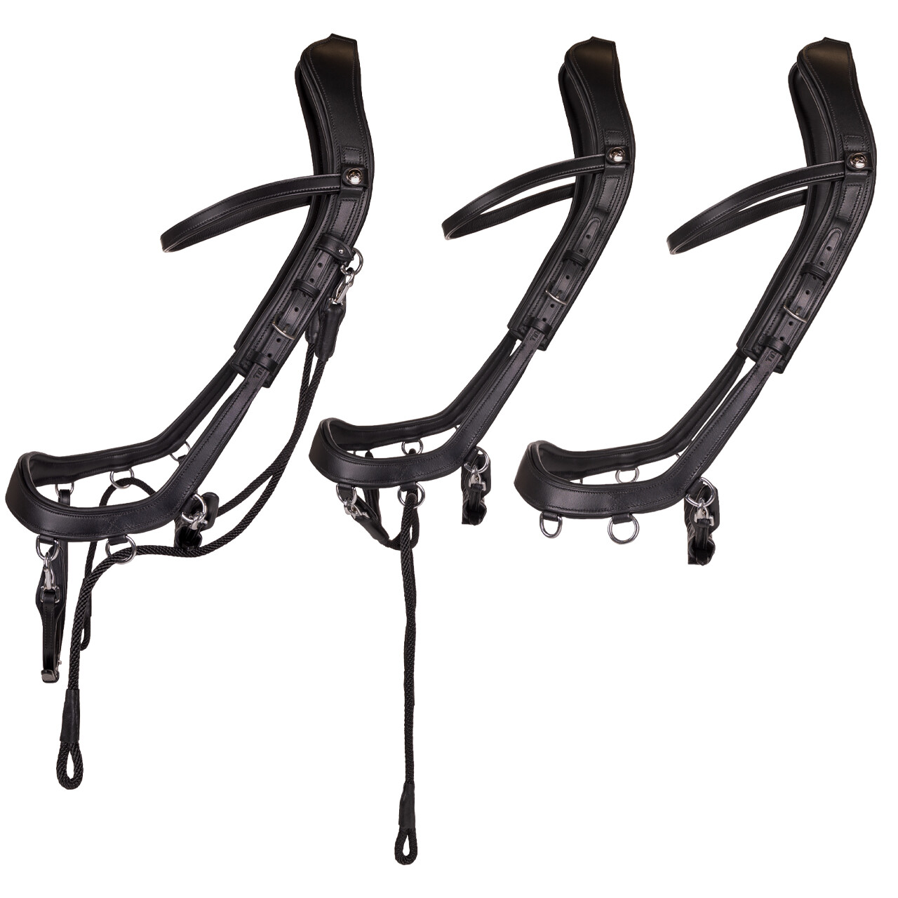 PresTeq FaySport Bitless Anatomical Bridle - Black - 2