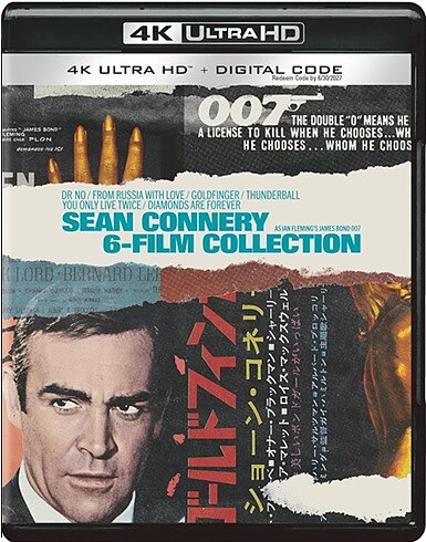 007: James Bond - Sean Connery 6-Film Collection (BLU-RAY 4K ULTRA HD)
