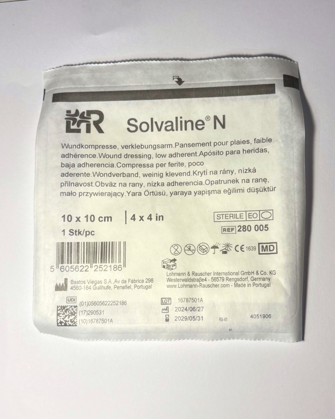 Solvaline N Steril Kompress 10x10 cm för hundar eller häst