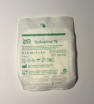 Solvaline N Steril Kompress 5x5 cm för hundar eller häst 4-pack