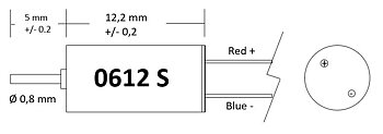Motor 6x12 - en motoraxel (6V)