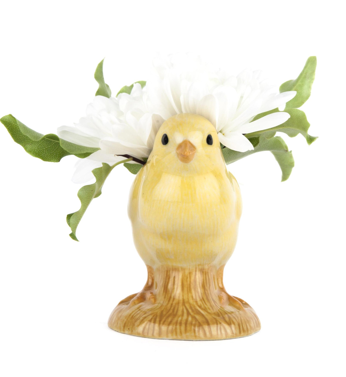 Bud vase yellow chick, Handmålat stengods från Quail Ceramics - 3