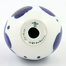 Sylvia Leuchovius (1960s) White Owl with Hand-Painted Blue Decor 14 cm (2)