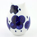 Sylvia Leuchovius (1960s) White Owl with Hand-Painted Blue Decor 14 cm (2)
