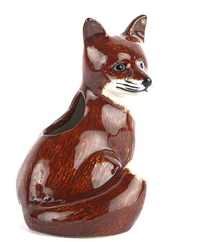 Bud vase Fox, Handmålat stengods från Quail Ceramics
