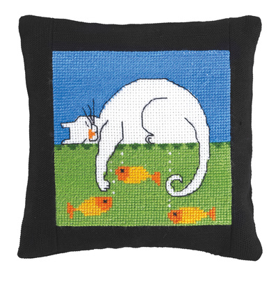 Korsstygn Nåldyna Katt