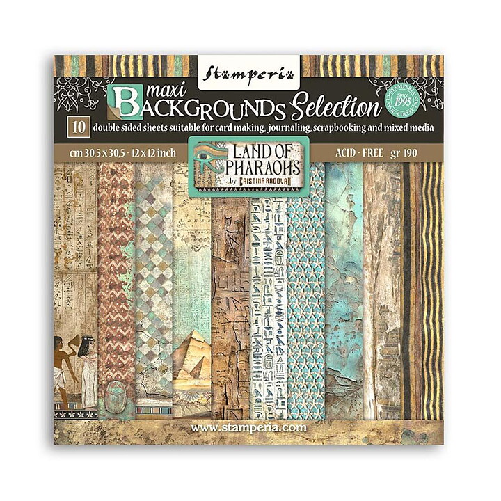 Stamperia Paper Pad  Double Face Sheets - Land of Pharaohs 