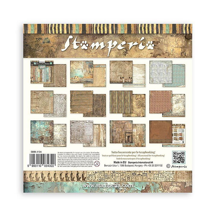 Stamperia Paper Pad  Double Face Sheets - Land of Pharaohs 